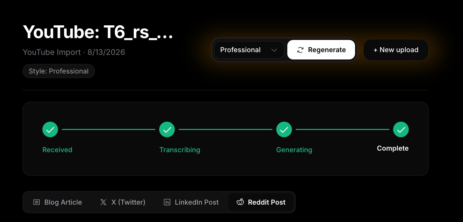 Multi-platform Export